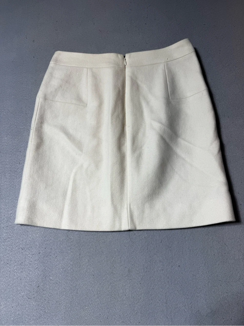J. Crew Cream Mini A-Line Wool Skirt Size 2